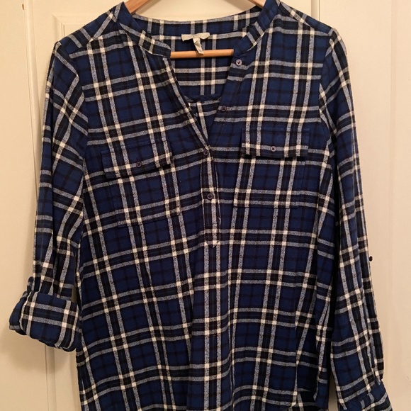 Joie Cotton plaid top, Small - Picture 2 of 4